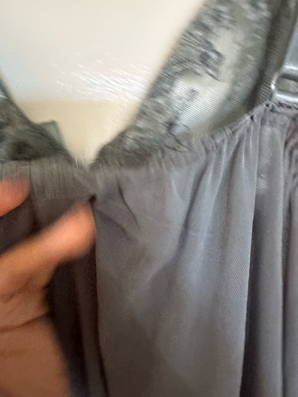 Vintage Victoria's Secret Sheer Lace Babydoll Nightdress in Slate Gray NWOT M/L - Picture 6 of 8